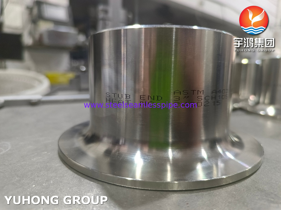 ASTM A403 WP317 Ujung Kancing Baja Tahan Karat B16.9 Ujung Stub Sambungan Lap Buttweld