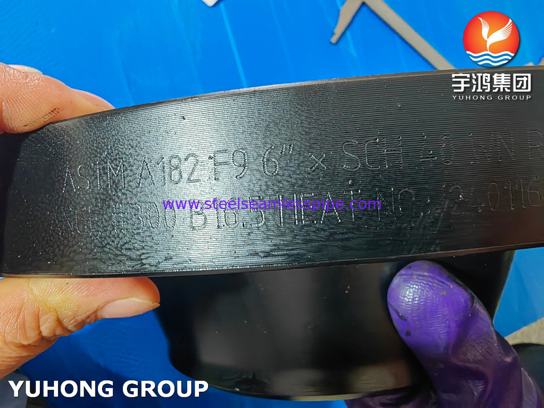 ASTM A182 Gr F9 Alloy Steel Weld Neck Flange ASME B16.5 WNRF Flange yang Dipalsukan