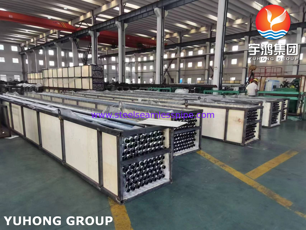 ASTM A210 GR.A1, tabung sirip baja karbon tertanam dengan pita aluminium, 100% ECT