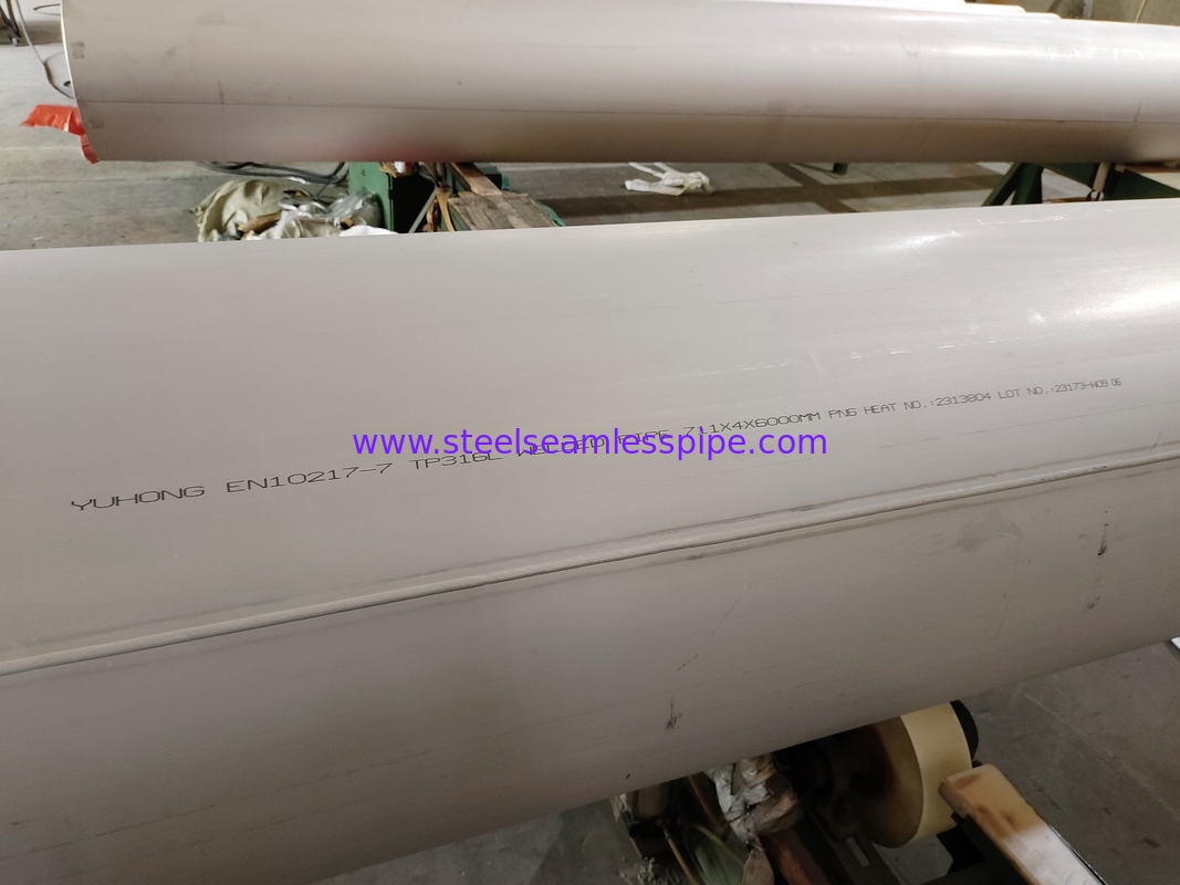 TP316L Pipa DSAW EN 1.4404 Untuk pabrik pengolahan air limbah ASTM A358 Standar