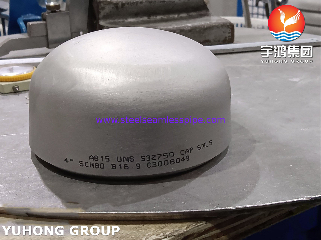 Fitting pipa ASTM A815 SAF2507 / UNS S32750 Super Duplex Cap B16.9 BW