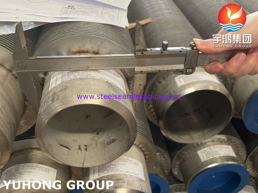 TP347H Stainless Steel Seamless Fin Tube Tipe HFW Untuk Pemanas Api
