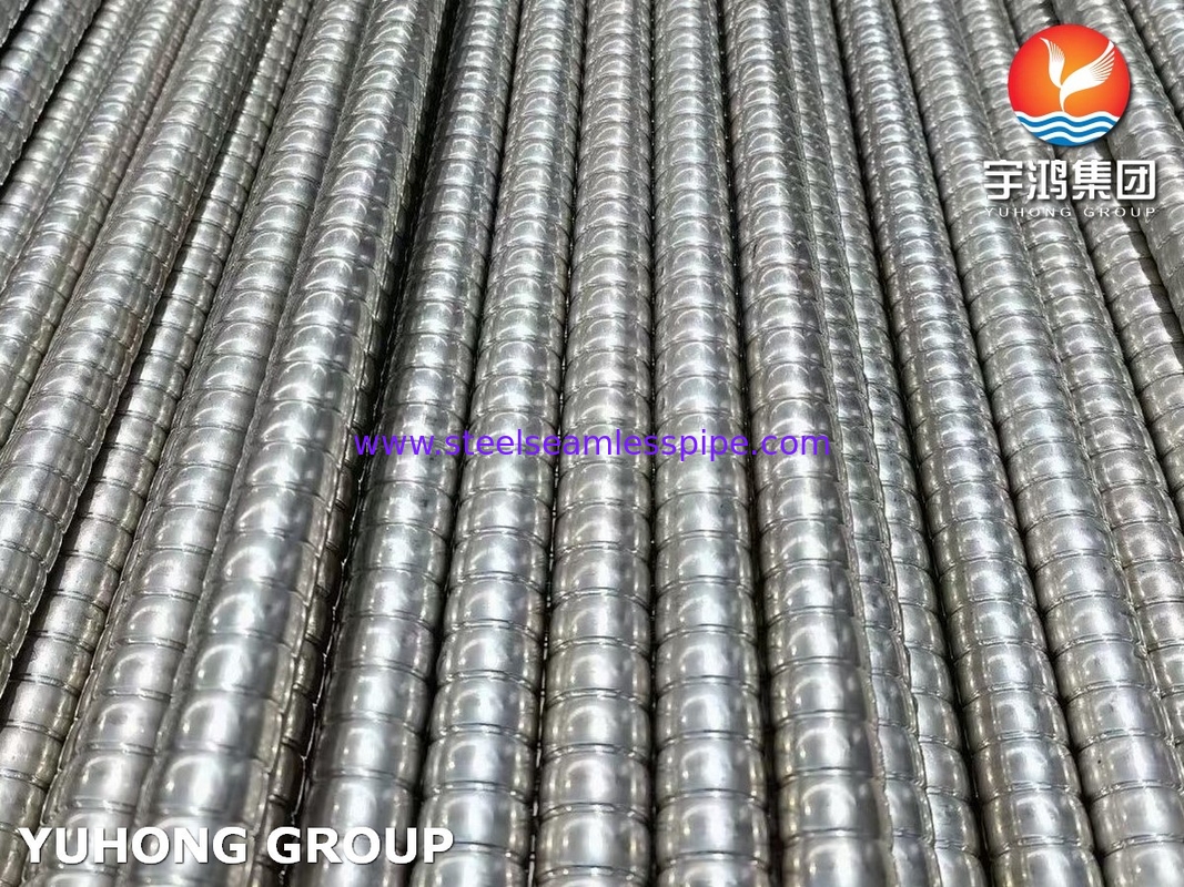 ASME SA312 / ASTM A312 TP310S tabung sirip bergelombang untuk penukar panas