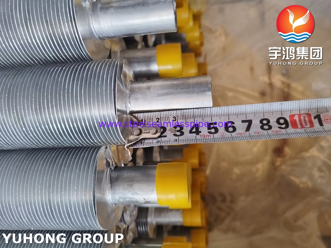 ASME SA249 TP316L Wund Fin Tube Dengan Al1100 Fin Strip Untuk Air Cooler