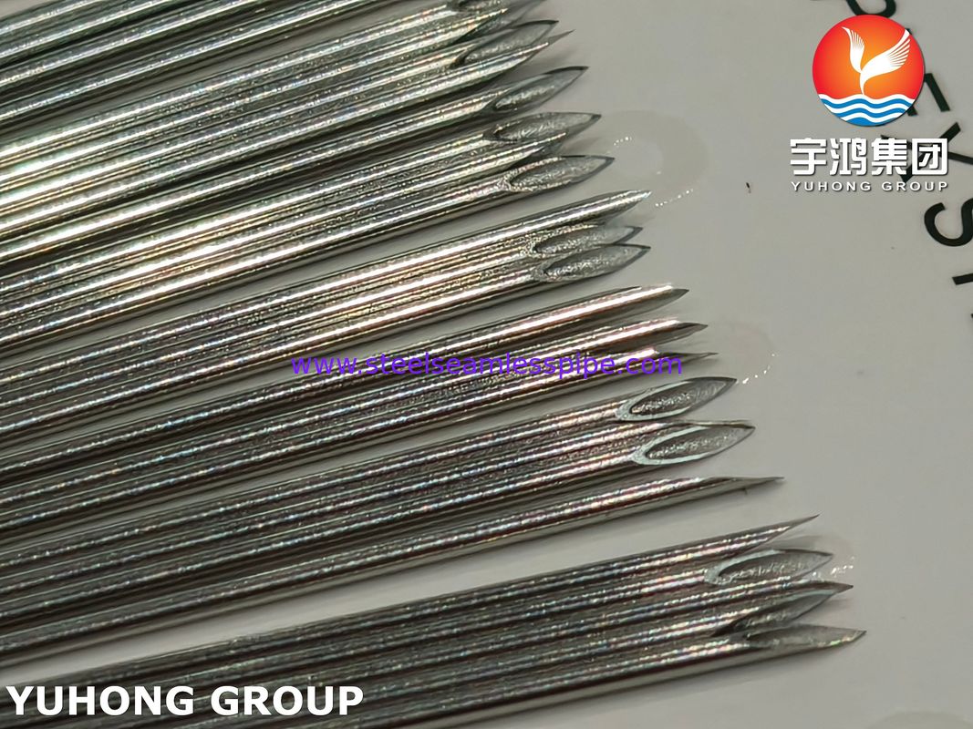 Jarum Suntik Medis Baja Tahan Karat ISO7864 SUS304, 21G 44MM, Ujung Miring