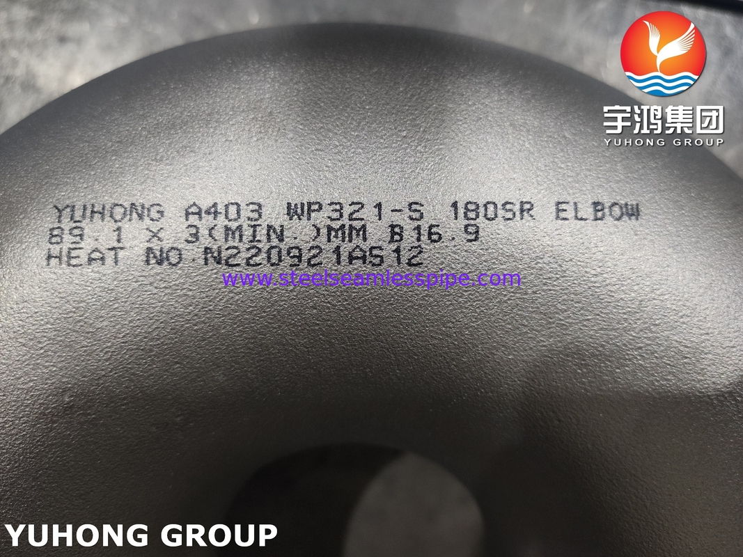 180° SR Fittings Elbow dari stainless steel ASTM A403 B16.9 Untuk sistem pipa