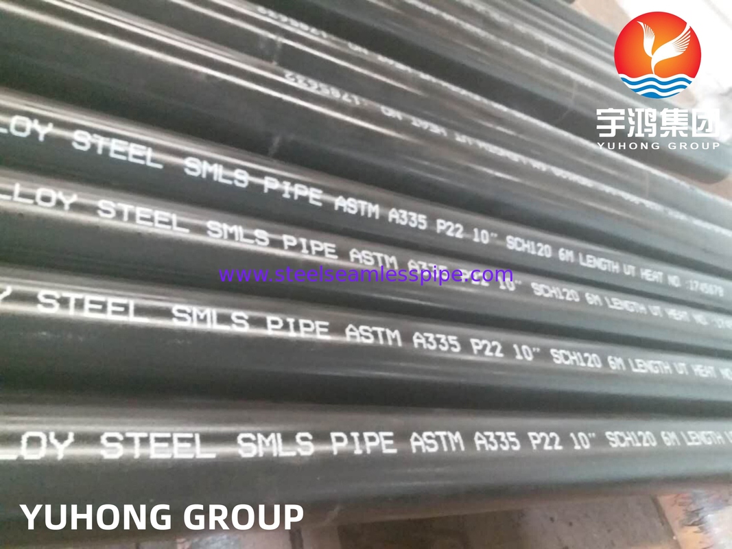 Pipa tanpa jahitan baja paduan ASTM A335 P5 P9 P11 P12 P21 P22 P91 Untuk industri petrokimia