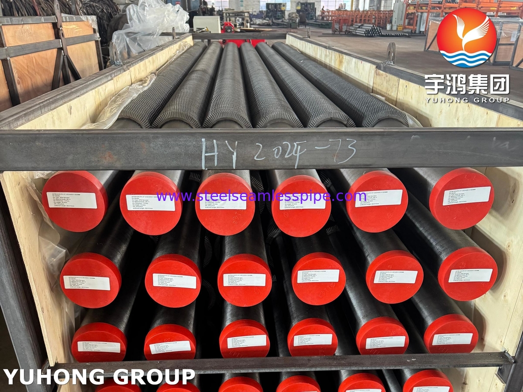 ASTM A335 P11 Alloy Steel High Frequency Welding Serrated Fin Tube Untuk HRSG Dan Boiler