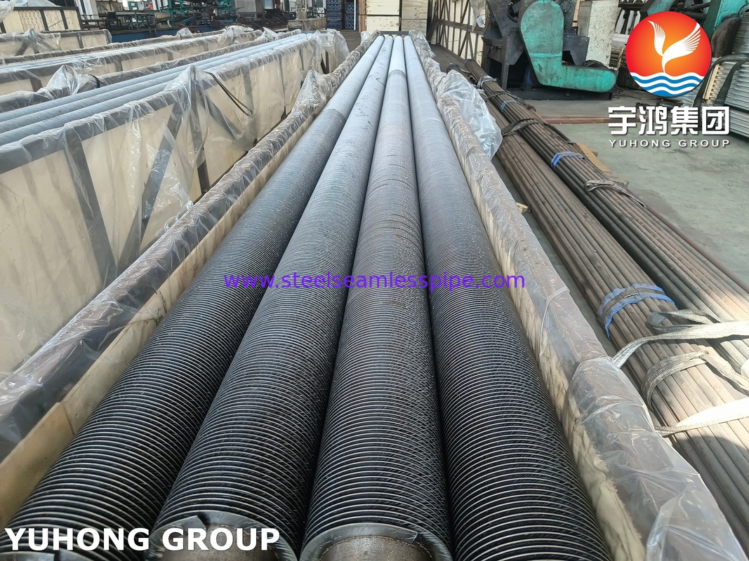 Baja paduan HFW frekuensi tinggi dilas solid fin tabung ASME SA213 T5 T9 T11 T12 Boiler Condenser Heater Aplikasi