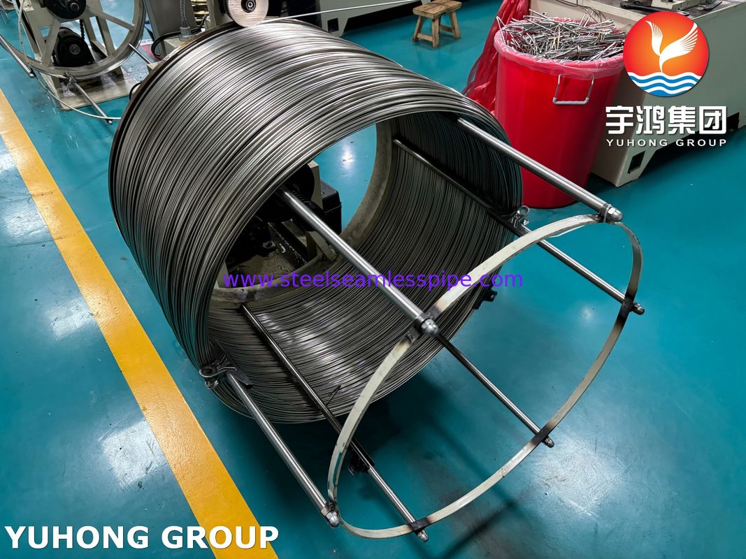 ISO9626 SUS304 Stainless Steel Coiled Capillary Tube Untuk Medical Needle Tubing
