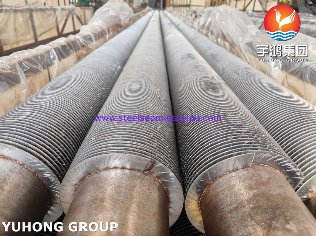 ASTM A335 P22 Ferritic Alloy Steel High Frequency Welding Fin Tube Untuk Transfer Panas