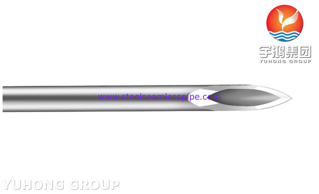 Jarum Insulin ISO9626 SUS304, Tabung Jarum Ujung Lima Bevel untuk Pengobatan Diabetes