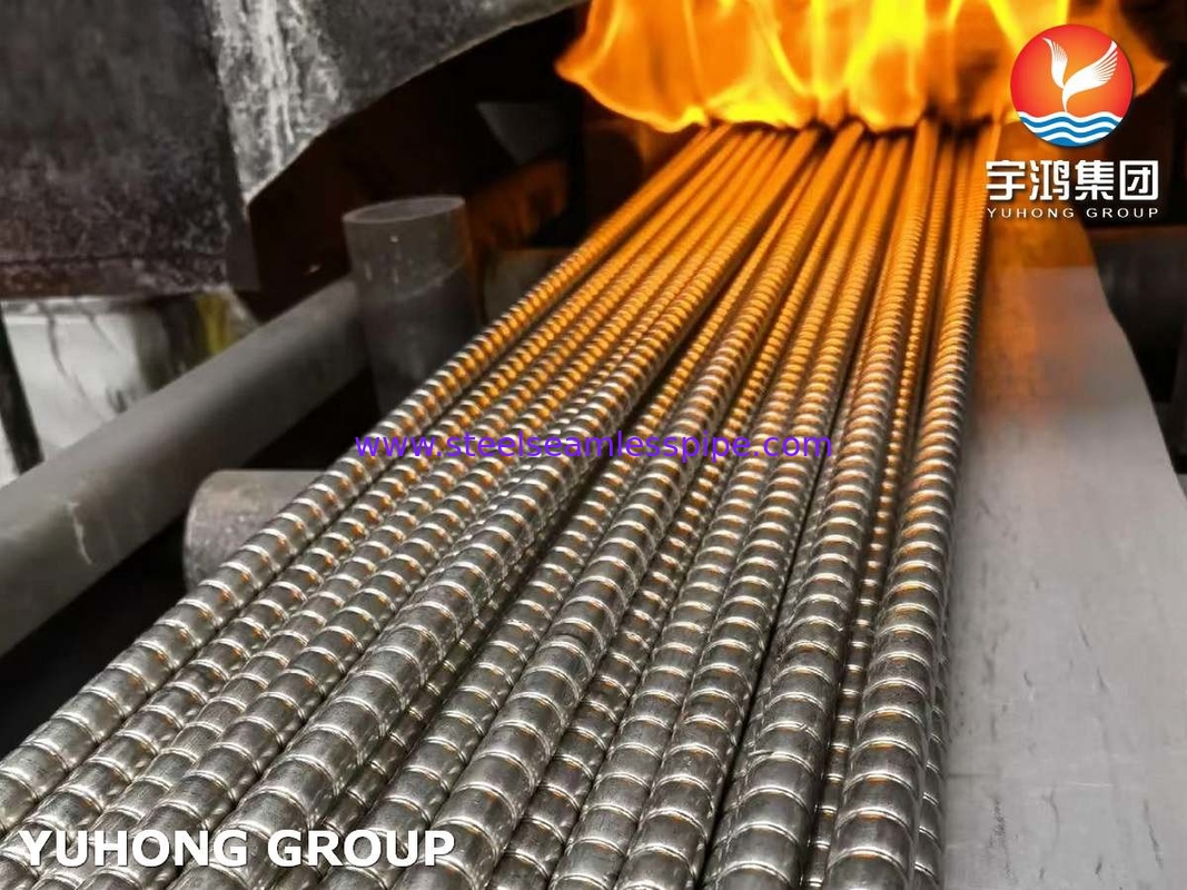 ASME SA312 / ASTM A312 TP310S tabung sirip bergelombang untuk penukar panas