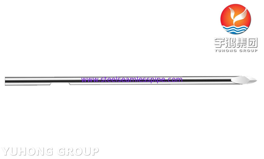 30G Stainless Steel Grooved Blood Lancet, Bevel Solid Tip Needle Tube Untuk Pengumpulan Darah, ISO9626