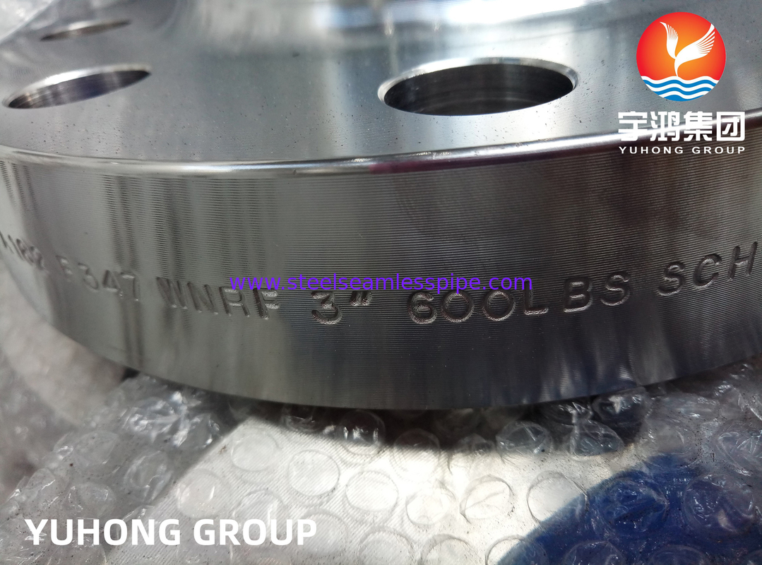 ASTM A182 ASME SA182 F347L Weld Neck RF Forged Flange Untuk Boiler Superkritis