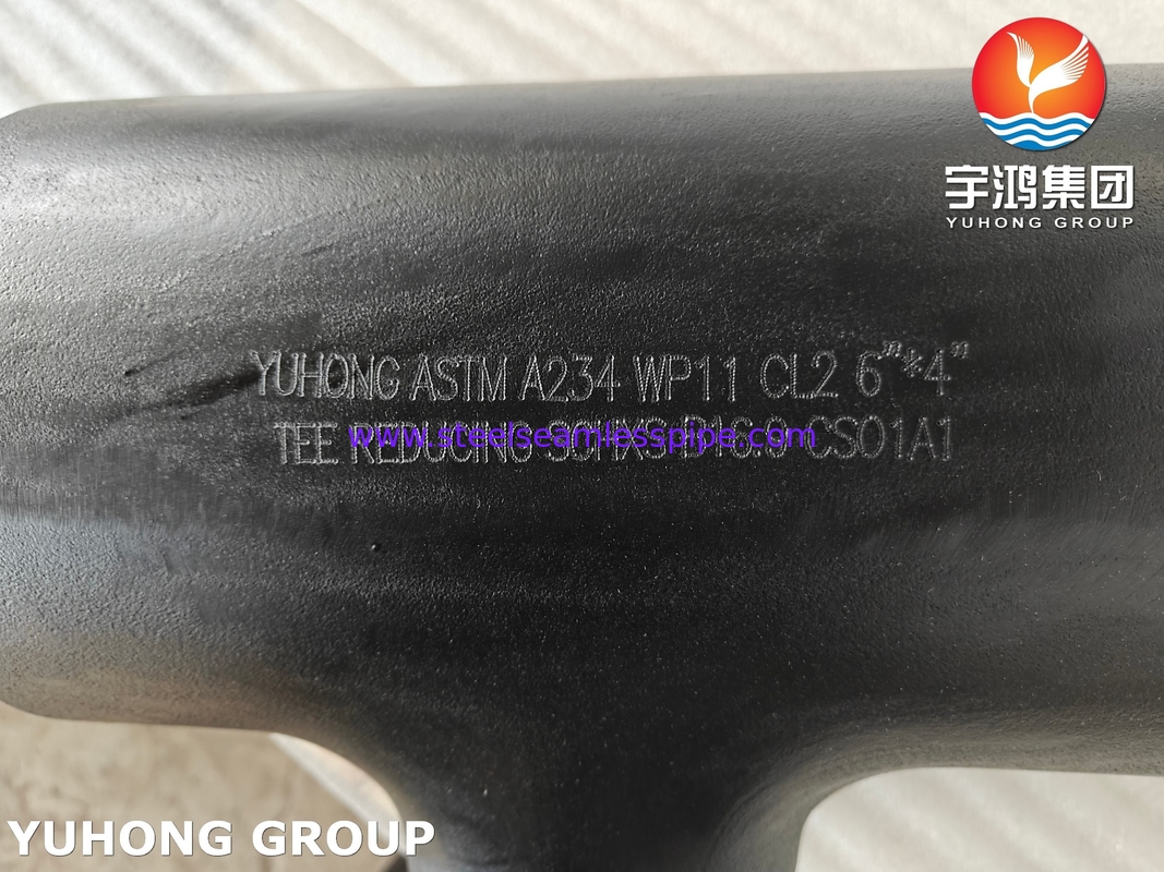 ASTM A234 WP11 CL2 Alloy Steel Reducing Tee ASME B16.9 Fittings Buttweld Pipe