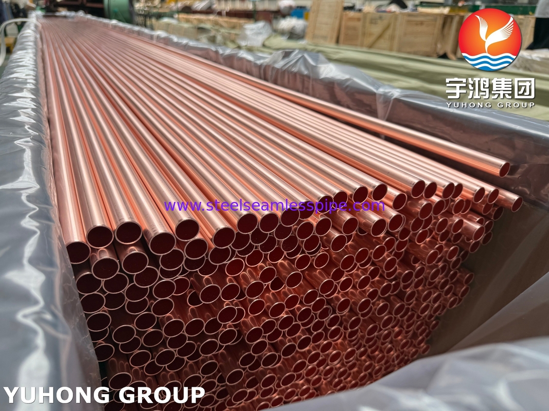 Copper And Copper Alloy Seamless Condenser Tube ASTM B111 C12200 99.9Cu H55 H80