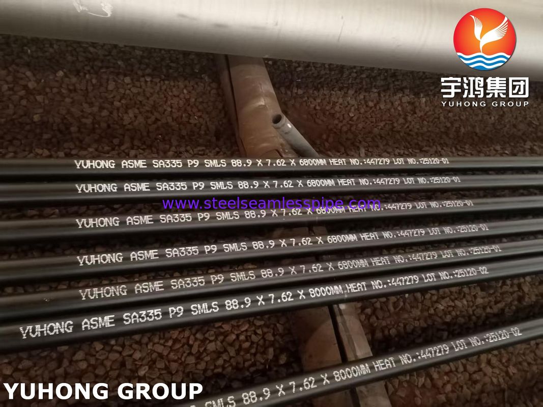 Pipa Boiler Seamless Baja Paduan ASTM A335 P9 Untuk Pembangkit Listrik Kilang Minyak Petrokimia