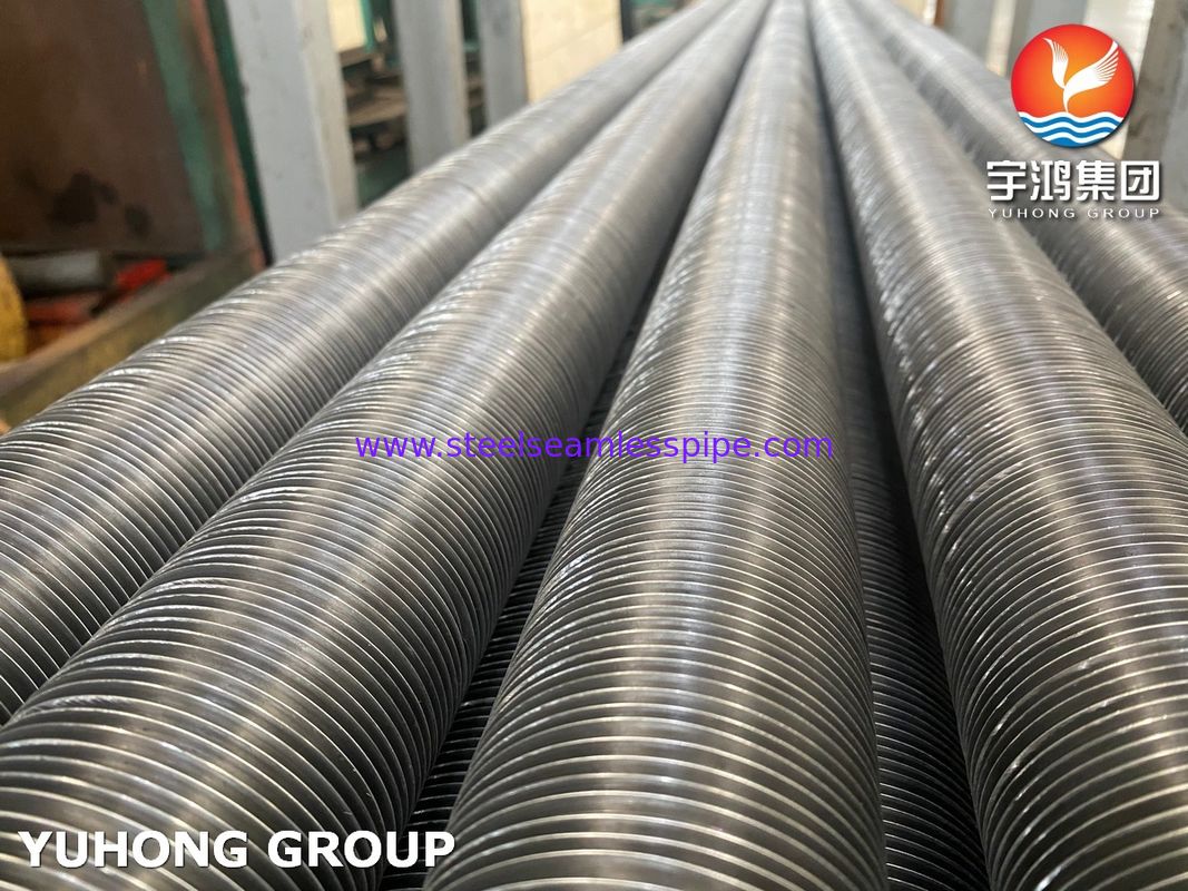 Pipa Seamless Baja Karbon ASTM A106 GR.B Tabung Sirip Padat Untuk Tungku