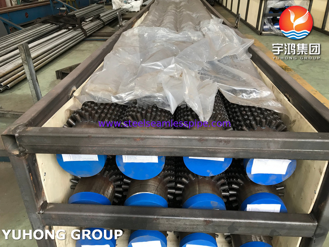 Pipa Baja Paduan Seamless ASTM A335 P9, Pipa Sirip Studded, Untuk Aplikasi Pipa Furcane
