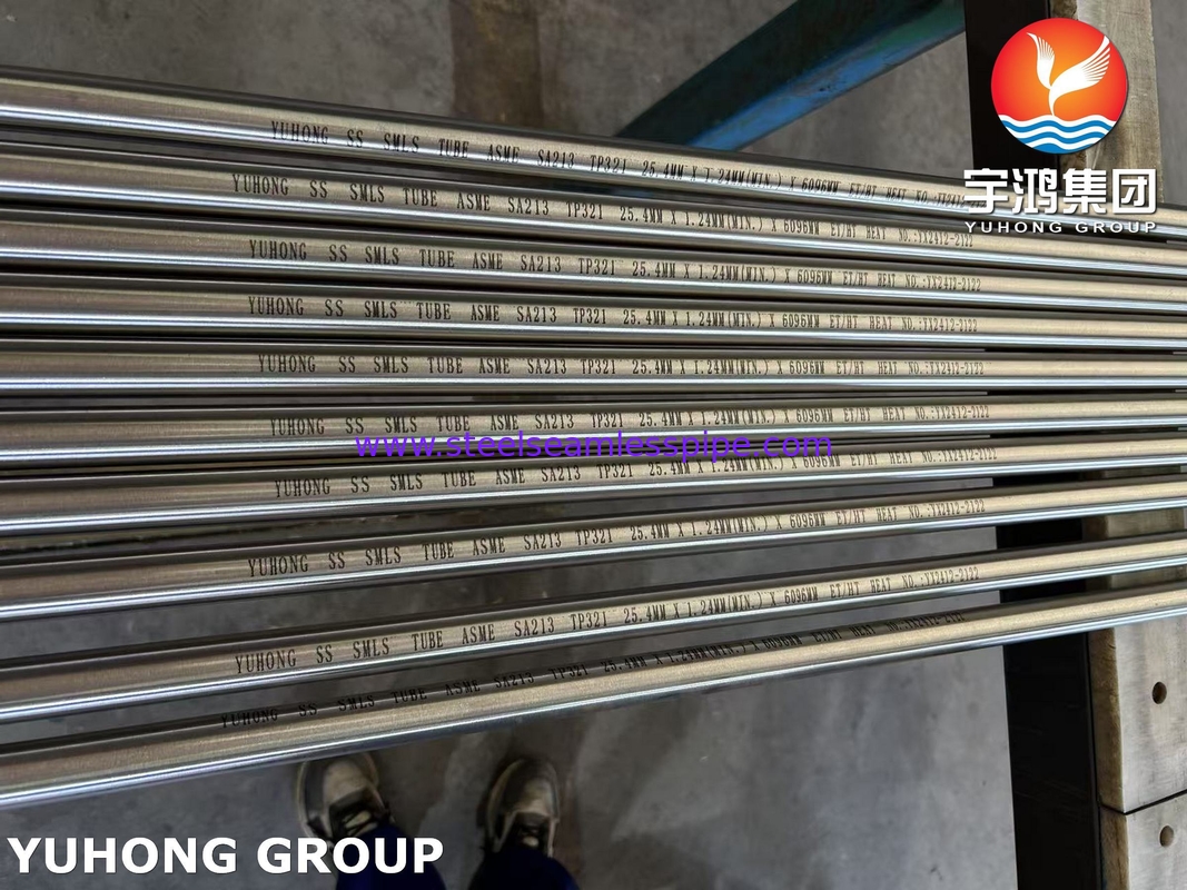 ASME SA213 TP321 Tabung U Seamless Baja Tahan Karat untuk Bundel Penukar Panas