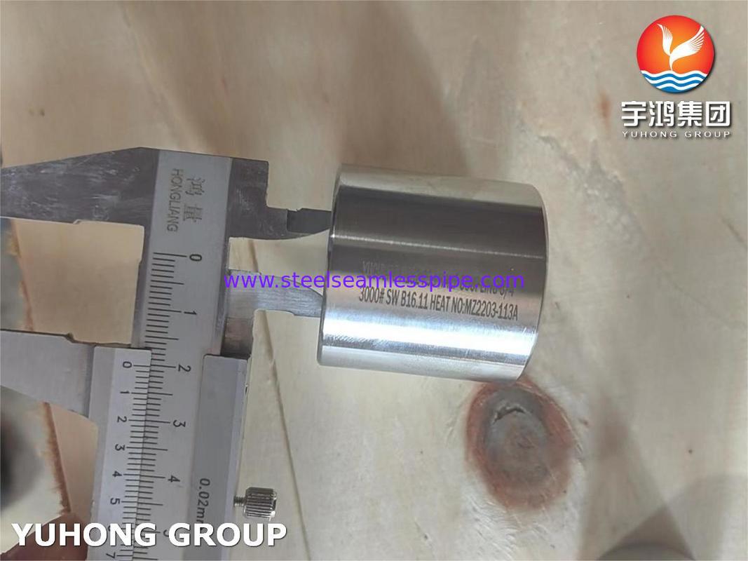 Kopling Baja Tahan Karat Super Dupleks ASTM A182 F53 Tahan Tekanan Tinggi dan Korosi untuk Aplikasi Minyak & Gas