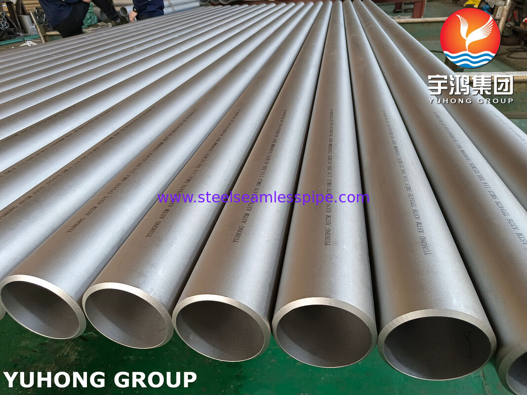 ASTM A376 TP347H Stainless Steel Seamless Pipe Pickled Annealed Industry Pipe untuk pembangkit listrik