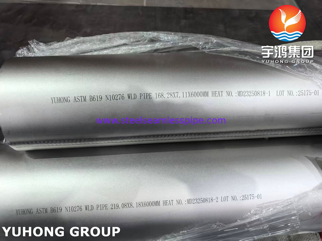ASTM B619 UNS N10276 Pipa paduan nikel Hastelloy C276 Pipa las