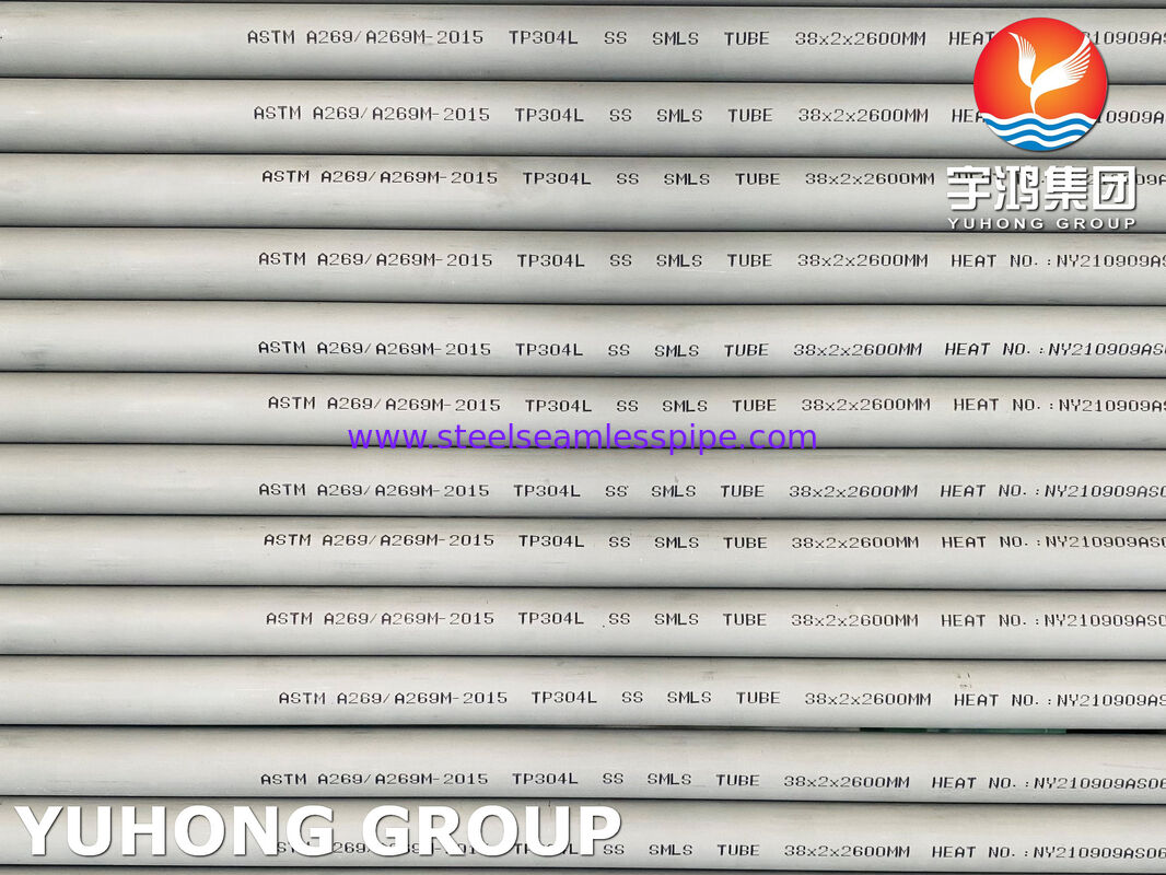 ASTM A269 TP304L / 03Х18Н11 tabung stainless steel tanpa jahitan untuk layanan korosif