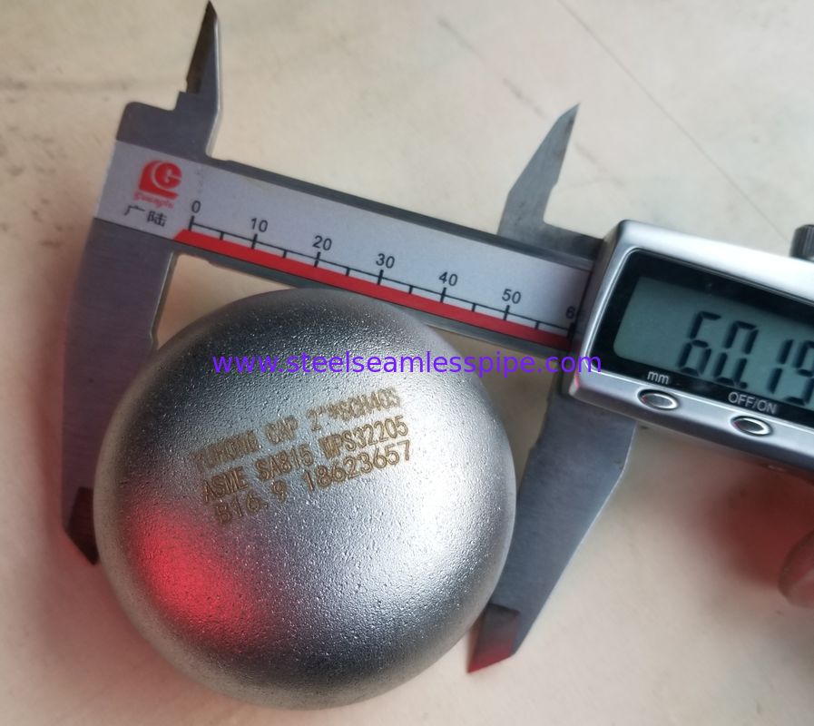 End Cap ASTM A815 UNS S32205 2205 Duplex Buttweld Steel Pas untuk Desalinasi