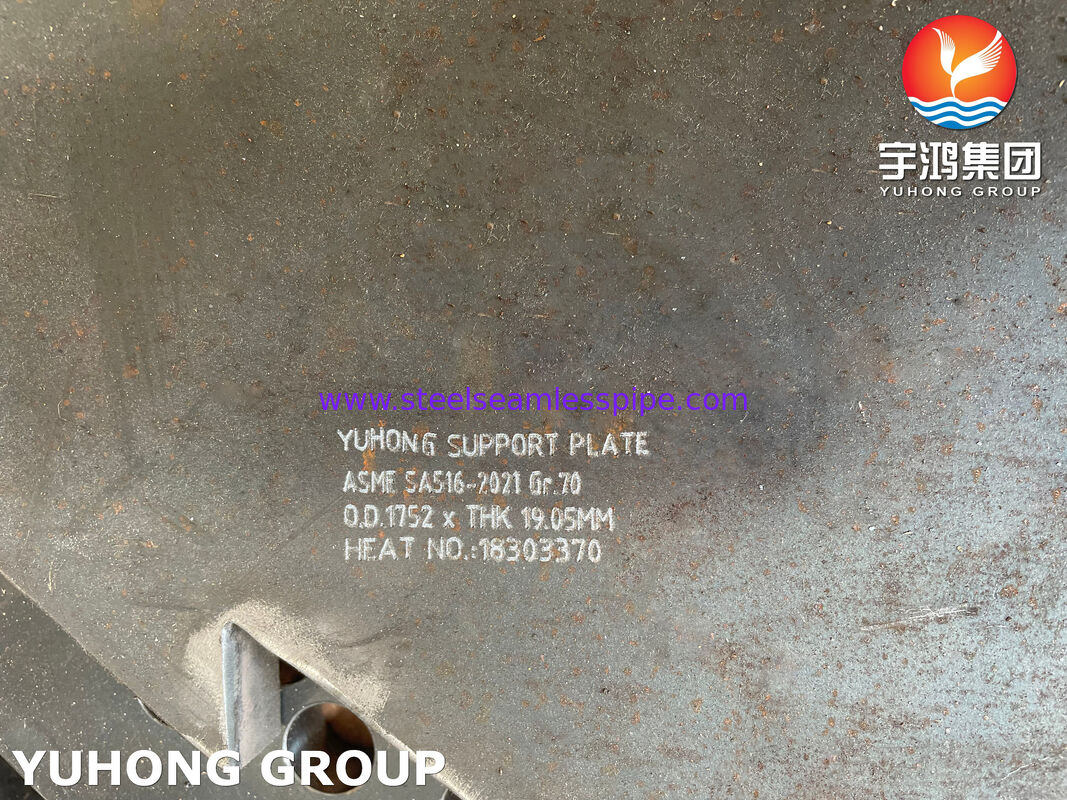 Piring baja karbon ASME SA516 GR.70 untuk penukar panas