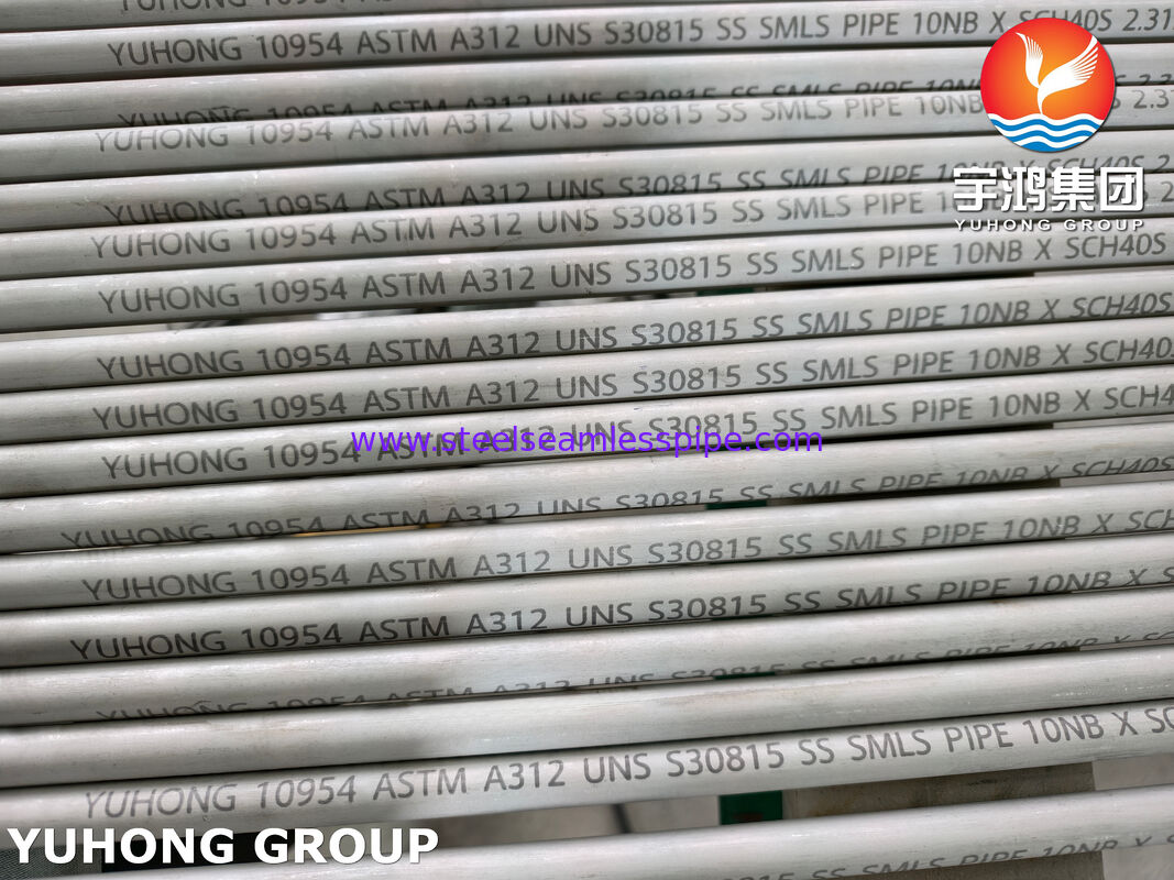 ASTM A312 UNS S30815 Pipa Baja Tanpa Jajar Rentang Suhu Tinggi & Oksidasi untuk Aplikasi Penukar Panas & Tungku