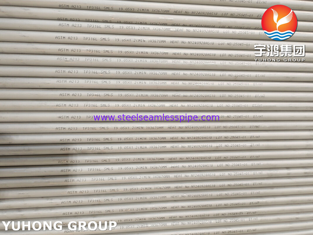 Tabung Baja Tahan Karat Seamless ASTM A213 TP316L untuk Penukar Panas, Boiler, dan Aplikasi Ketahanan Korosi Tinggi