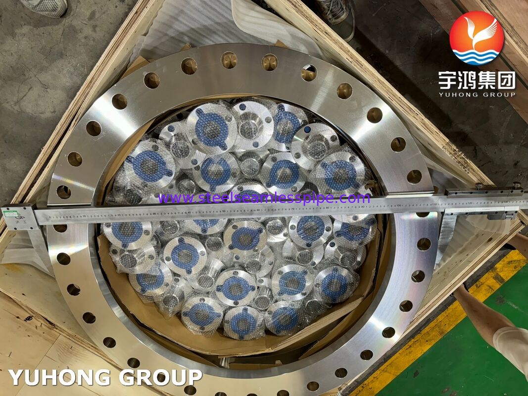 ASTM A240 F904L Slip On Flat Face Flange AWWA C207 Table2 Kelas D Memenuhi Standar Air AS