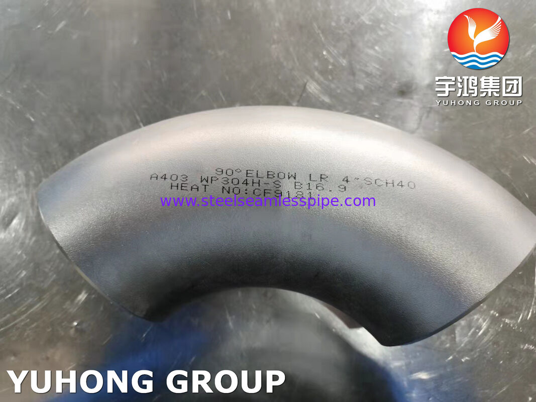 ASTM A403 WP304H-S Fitting Siku untuk Bidang Industri, Fitting Pipa Baja Tahan Karat