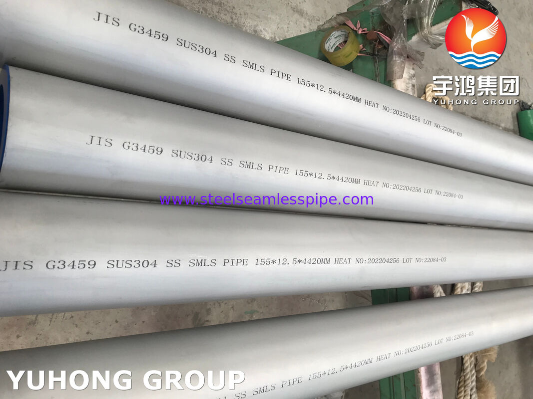 pipa stainless steel tanpa lilitan JIS G3459 SUS304 bar berongga untuk layanan korosif umum