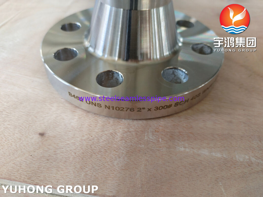 ASTM B564 N10276 SO RF Flange, Hastelloy C276 Alloy Berbasis Nikel Slip-On Raised Face Forged Flange