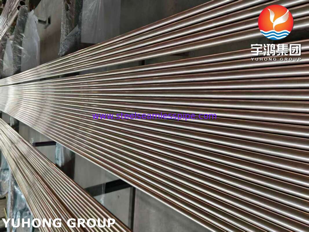 Tabung paduan tembaga tabung Admiraty ASME SB111 C70600 O61 SMLS 19.05X1.65X8000MM Pertukaran panas Peralatan air laut Aplikasi