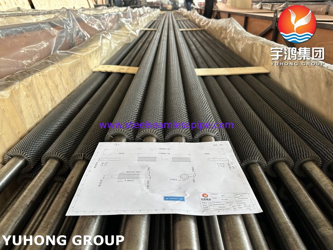 ASTM SA213 T22 Tabung bergelombang bergelombang untuk penukar panas suhu tinggi dan boiler