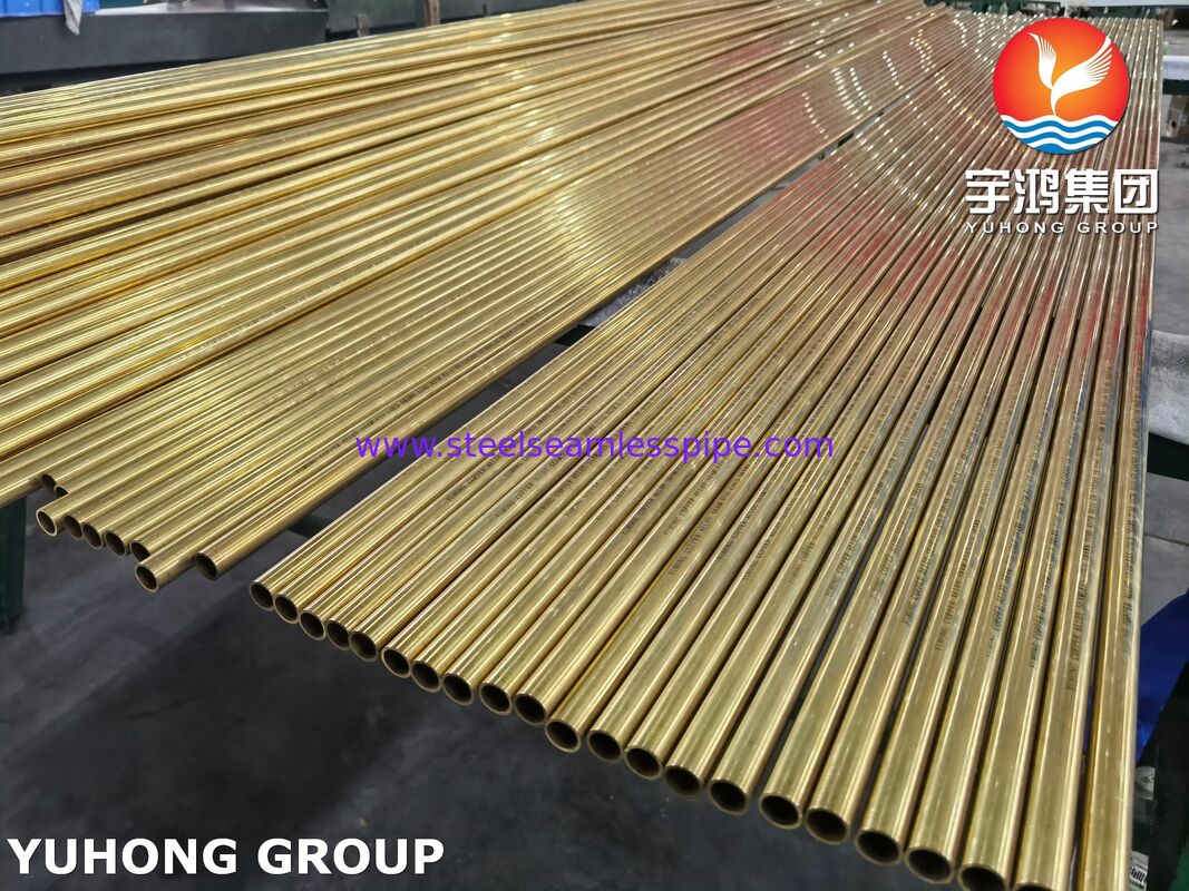 Tabung Seamless Tembaga Alloy ASTM B111 C44300 C70600 C71500 C68700 C71640 Air cooler Radiator Condenser Aplikasi