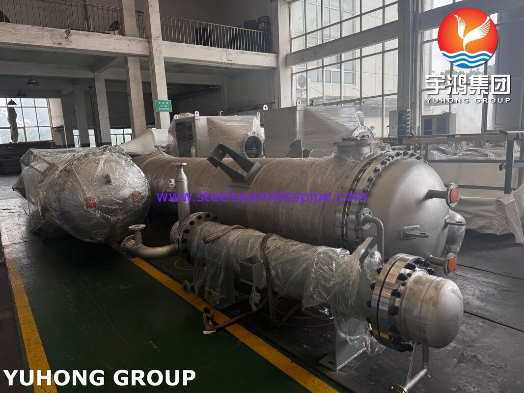 ASME SB516 Shell and Tube Heat Exchanger Monel400 Clad Trim Condenser untuk Menara Atmosfer