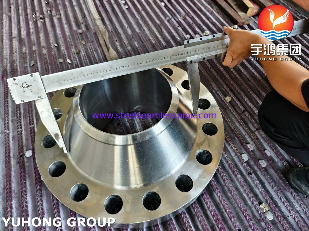 ASTM A182 F347 Weld Neck Flange / EN 1.4550 Flange WNRTJ dari stainless steel