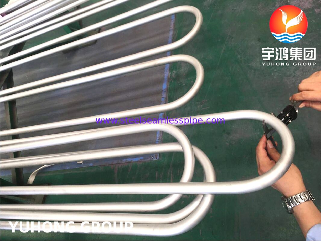 ASTM B444 Inconel 625 Seamless U Bend Tube untuk Penukar Panas Shell & Tube