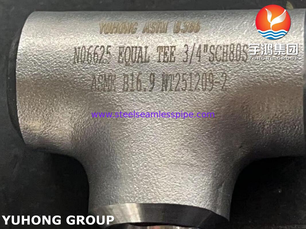 ASTM B366 WPNCMC Fitting UNS N06625 / Inconel 625 Nickel Alloy Tee ASME B16.5 Fitting