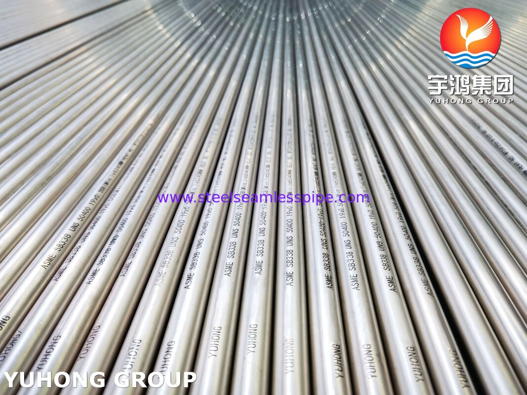 Tabung Titanium Seamless ASTM B338 Grade 2 UNS R50400 untuk Penukar Panas dengan Permukaan Annealed Cerah
