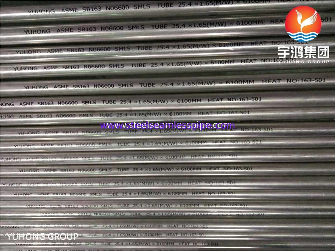 Nikke Alloy Tube Inconel 600 Seamless Tubing untuk Exchanger Panas SB163 UNS N06600