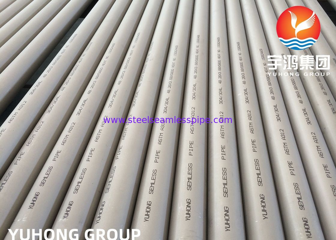 ASTM A312 TP304 304L pipa stainless steel ujung polos / beveled untuk pengolahan air
