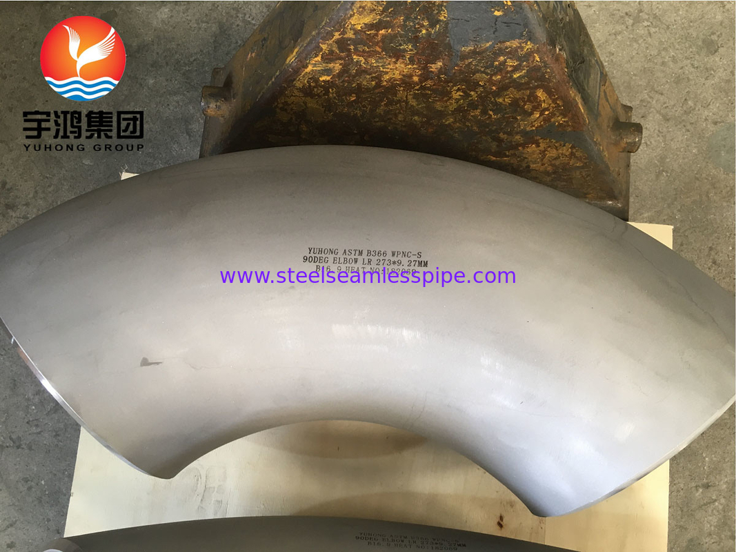 ASTM B366 Monel 400 / UNS N04400 Siku 90 Derajat Pemasangan Buttweld Baja Paduan Nikel