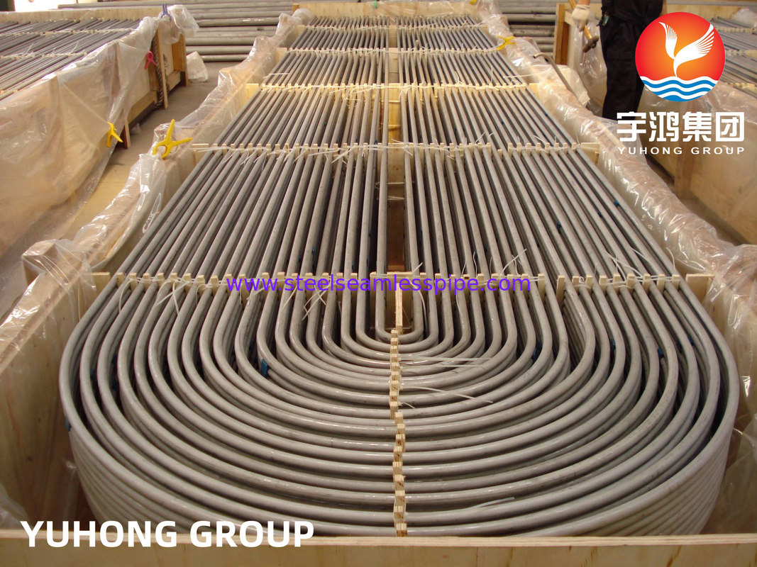 Tabung penukar panas ASTM A213 TP316 / TP316L / TP316Ti / TP316H/TP904L U Bend Tube, Untuk aplikasi bundel tabung