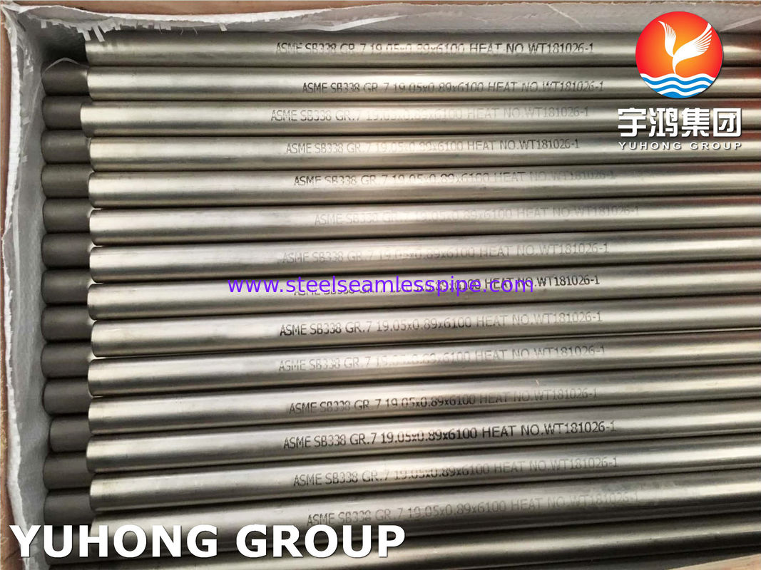 ASME SB338 Grade 7 Titanium Seamless Tube UNS R52400 Panas Exchanger Tubing
